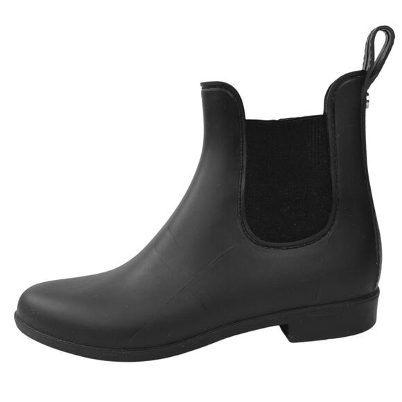 Sam Edelman Tinsley Women's Black Almond Toe Pull On Chelsea Ankle Rain Boots  8 - Picture 1 of 6